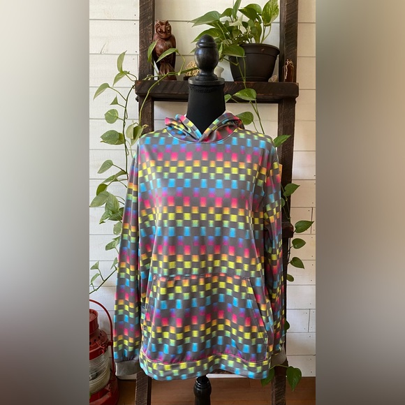 Fatally Pink: Colorful Pixelated Sweatshirt Hoodie - Picture 17 of 17